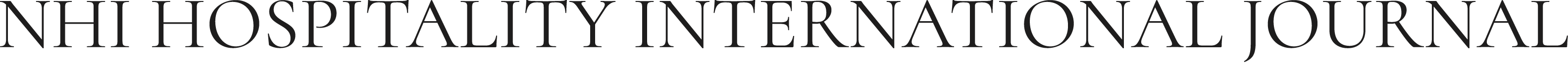 NHI HOPITALITY INTERNATIONAL JOURNAL